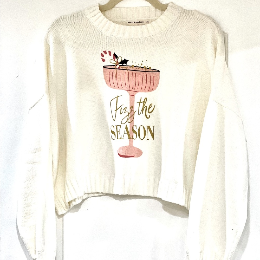 White Festive Sweater